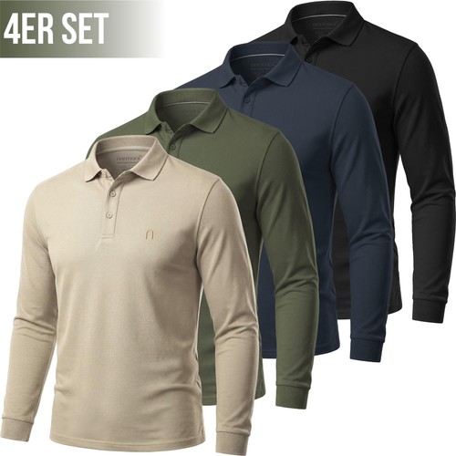Herren poloshirt langarm - herren,