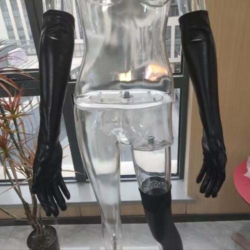 Lange schwarze lederhandschuhe - lange,