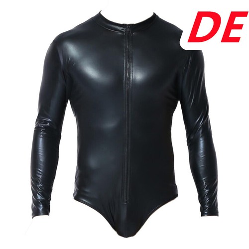 Herren wetlook bodysuit - de,
