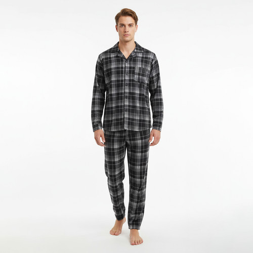 Schlafanzug pyjama herren - schlafanzug, lang