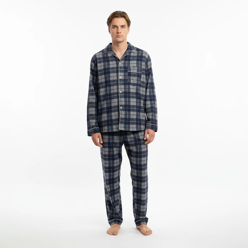 Schlafanzug pyjama herren lang - herren,